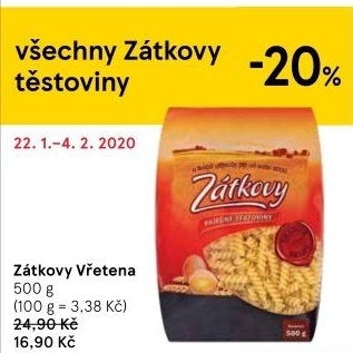 Těstoviny vaječné Zátkovy