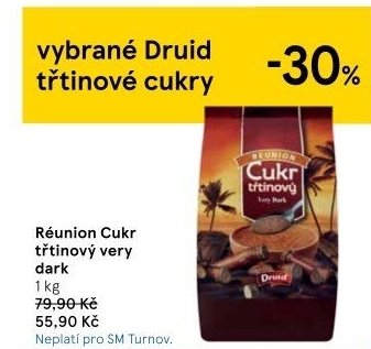 Třtinový cukr Very dark Druid Réunion