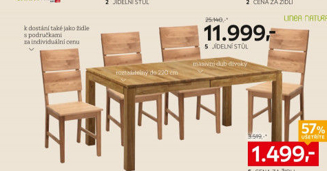 Jídelní stůl Linea Natura