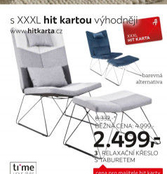Křeslo s taburetem Time your style
