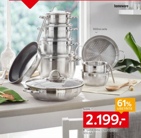 Sada nerezových hrnců Homeware