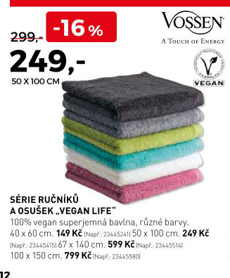 Ručníky a osušky Vegan Life