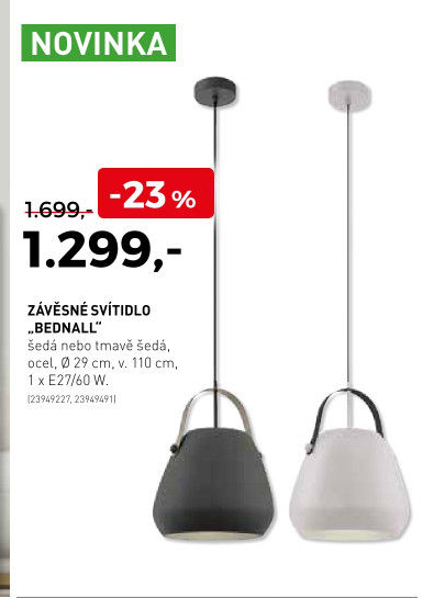 Z8věsné svítidlo Bednall