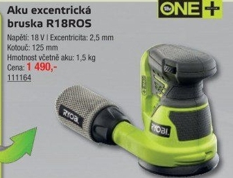 Aku excentrická bruska Ryobi R18ROS