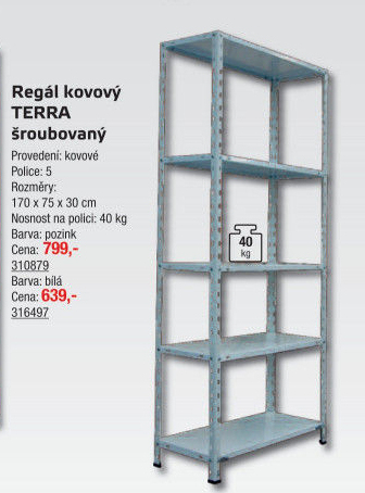 Kovový regál Metalkas
