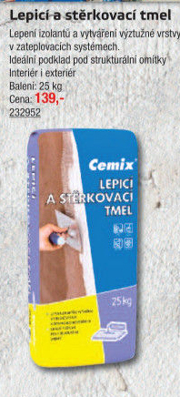 Lepící a štěrkovací tmel Cemix