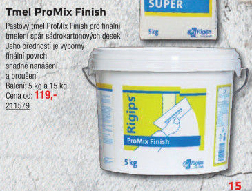 Pastový tmel Promix Finish Rigips