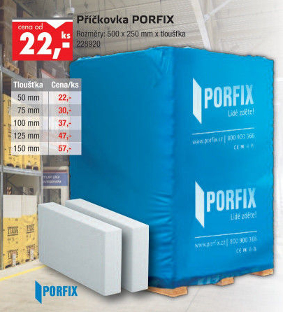 Příčková tvárnice Porfix