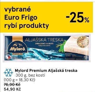 Aljašská treska filé pro děti mražené Premium Mylord