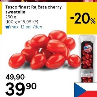 Rajčata cherry Tesco Finest