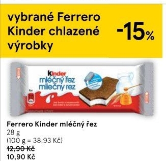 Řez mléčný Kinder