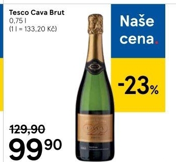Sekt Brut Cava Tesco