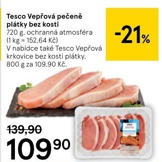 Vepřová pečeně bez kosti Tesco
