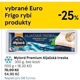 Aljašská treska filé pro děti mražené Premium Mylord