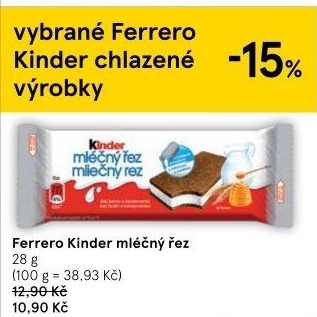 Řez mléčný Kinder