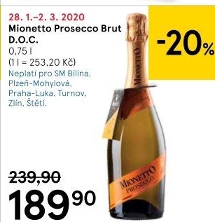 Sekt Brut Prosecco DOC Mionetto