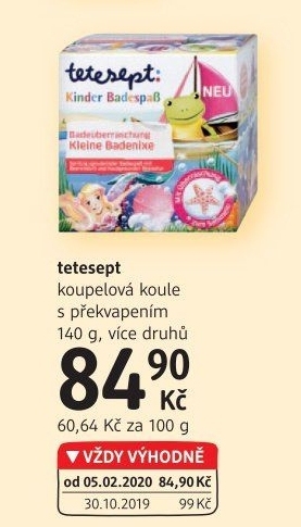 Koule do koupele dětská Tetesept