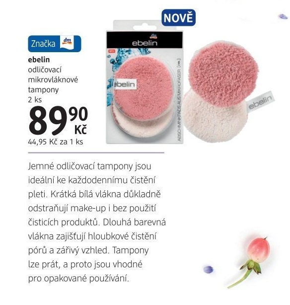 Odličovací tampony textilní Ebelin
