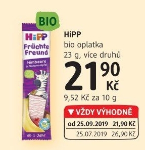 Oplatek ovocný Bio HiPP