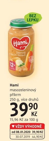Příkrm masozeleninový Hami