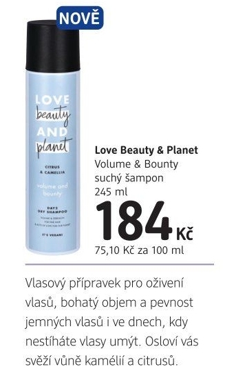 Šampon suchý Love Beauty and Planet
