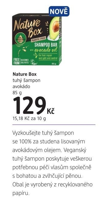 Šampon tuhý Nature box
