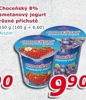 Jogurt smetanový ochucený Choceňský