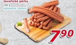 Párky javořické Kostelecké uzeniny