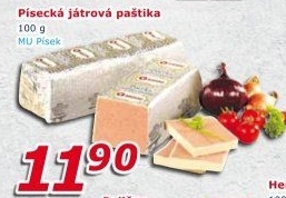 Paštika játrová písecká Maso uzeniny Písek