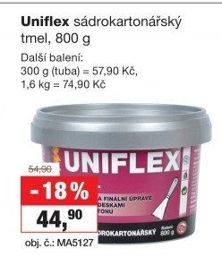 Sádrokartonářský tmel Uniflex