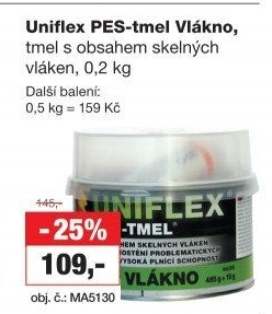 Tmel s obsahem skelných vláken Uniflex