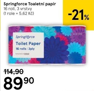 Toaletní papír 3vrstvý Springforce