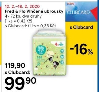 Vlhčené ubrousky Fred&amp