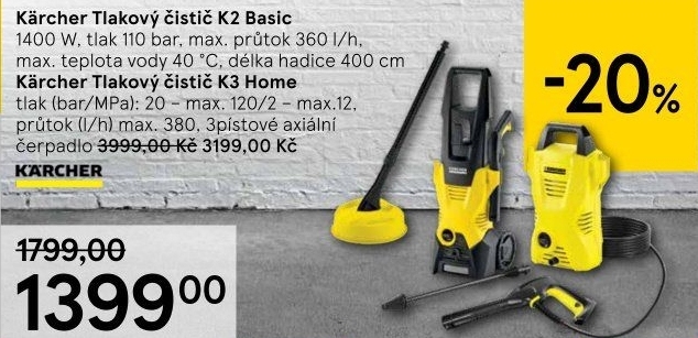 Vysokotlaký čistič K2 Basic Kärcher