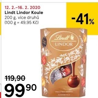 Bonboniéra Pralinky Lindor Lindt