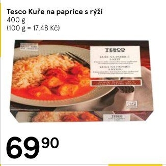 Kuře na paprice s rýží Tesco
