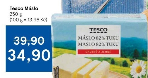 Máslo Tesco