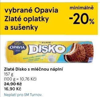 Zlaté sušenky Disko Opavia