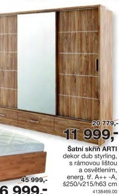 Šatní skříň Arti