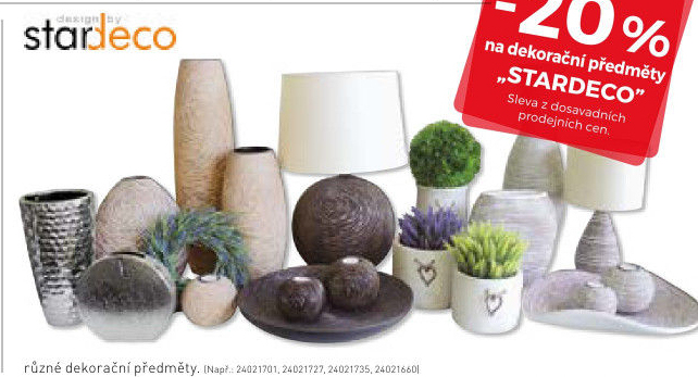-20% na dekorační předměty star deco
