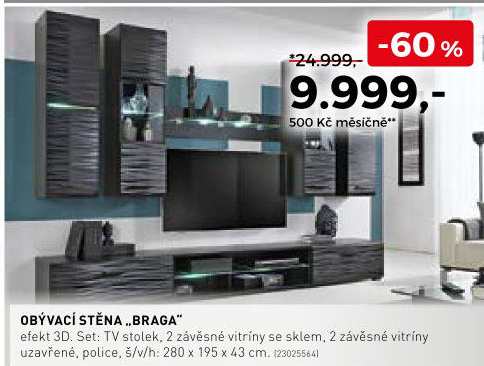 Obývací stěna Braga