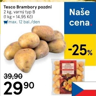Brambory pozdní B Tesco