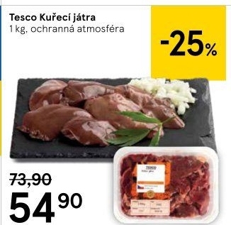 Kuřecí játra Tesco