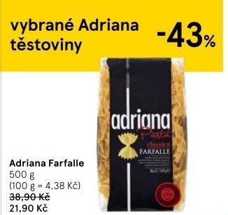 Těstoviny semolinové Adriana