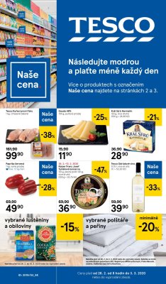 akční leták Tesco 26.2.2020-3.3.2020