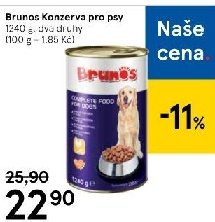 Konzerva pro psy Brunos