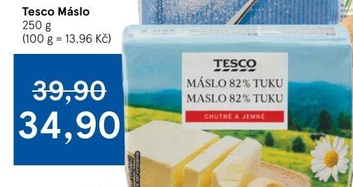 Máslo Tesco