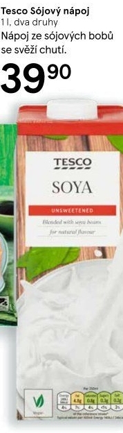 Nápoj sójový Tesco