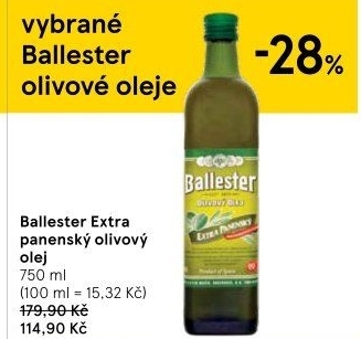Olivový olej extra panenský Ballester