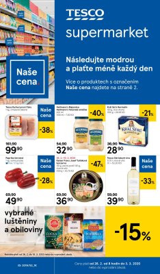 akční leták Tesco 26.2.2020-3.3.2020
